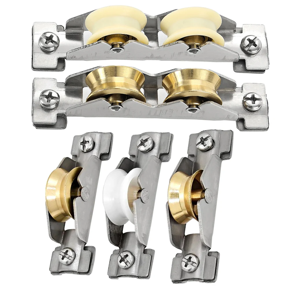 

Sliding Door Plastic Steel Window Pulley Aluminum Alloy Glass Screen Window Brass Wheel Mute Roller Balcony Hardware