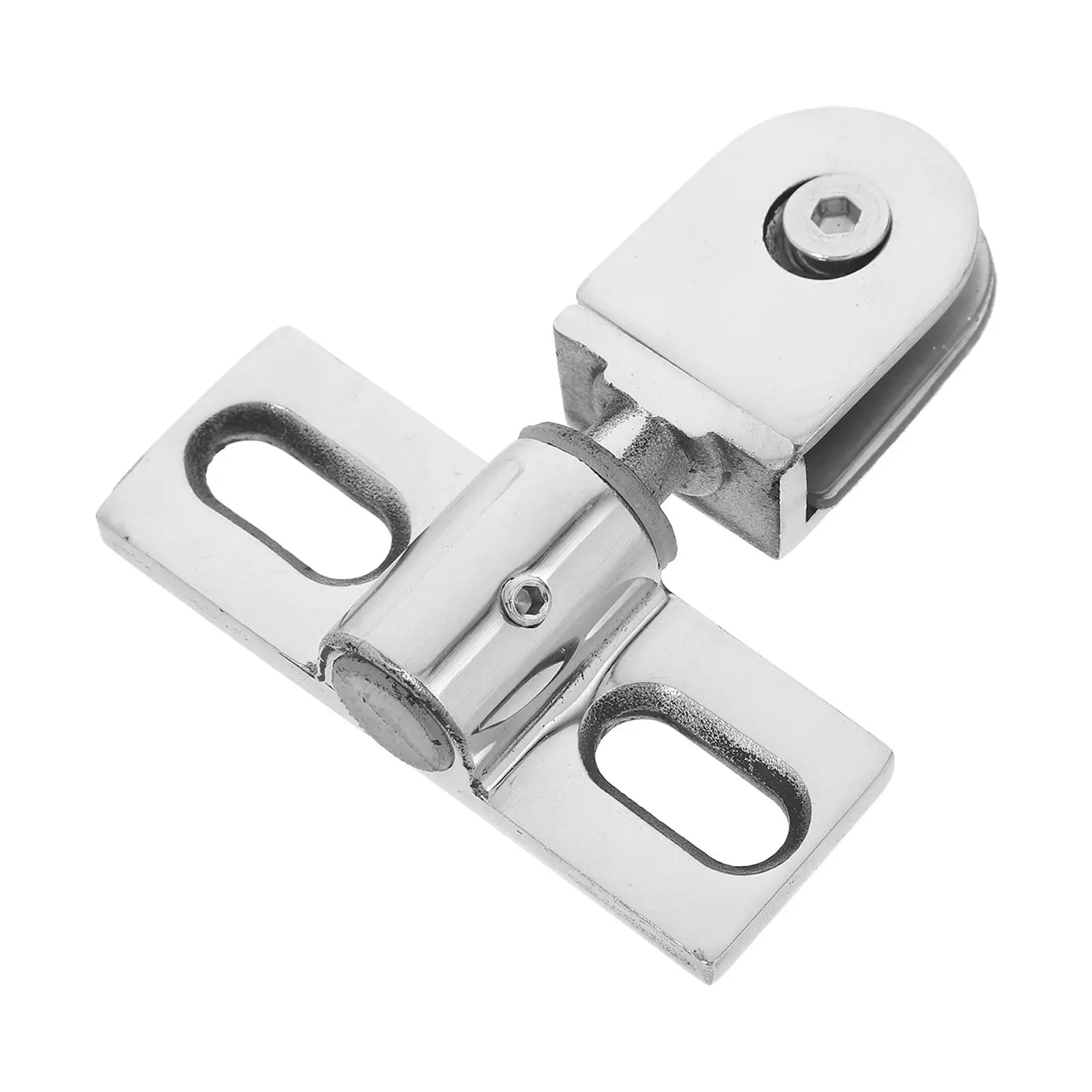 1Set Glass Shower Door Pivot Hinge Thickened Stainless Steel Double Direction Bathroom Glass Door Hardware Kit