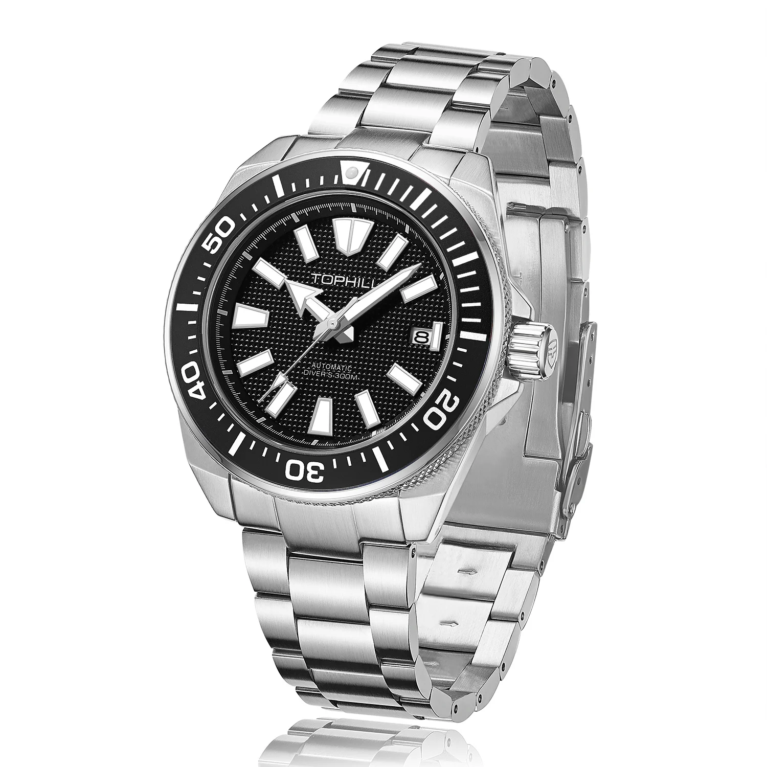 TOPHILL High Quality 30Bar Automatic Mechanical Watches Men\'s Diving Watch NH35 Waterproof Sapphire Super Luminous Wristwatches