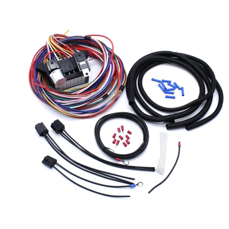 For Muscle Car Hot Rot Wiring Street Rod Rat Rod for 12 Circuit Universal Wiring Harness Kit