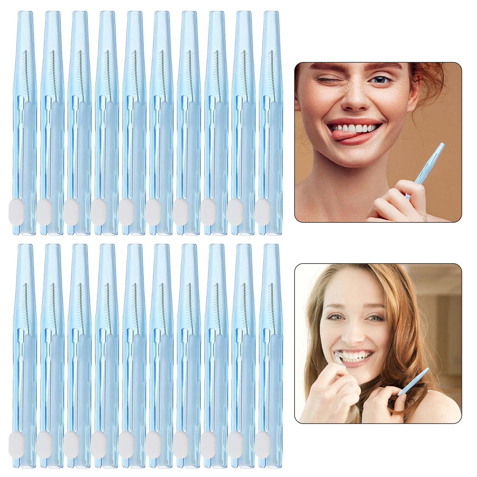 

40pcs Interdental Brush For Braces Soft Compact Teeth Cleaning Tool Lightweight Push Pull Design Comfortable Grip Efficient