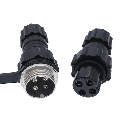 Imagen 2 del producto 1 Uds conector GX16 tuerca trasera de acoplamiento impermeable enchufe y enchufe macho y hembra 2pin3pin5pin6pin7pin8pin9pin10pin M16
