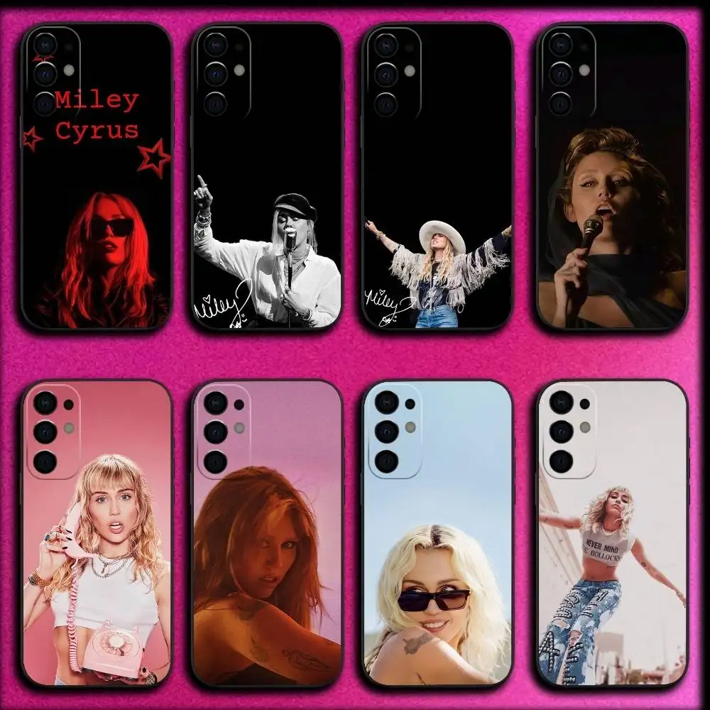

M-Miley Cyrus Singer Phone Case For Samsung S25,S24,S21,S22,S23,S30,Ultra,S20,Plus,Fe,Lite,5G Black Cover