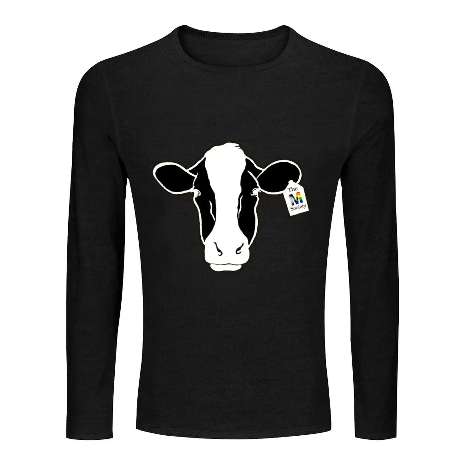 TMS Cow V1.2 Long T-Shirt funny t shirt vintage t shirt black t shirt custom shirts design your own Men's cotton t-shirt