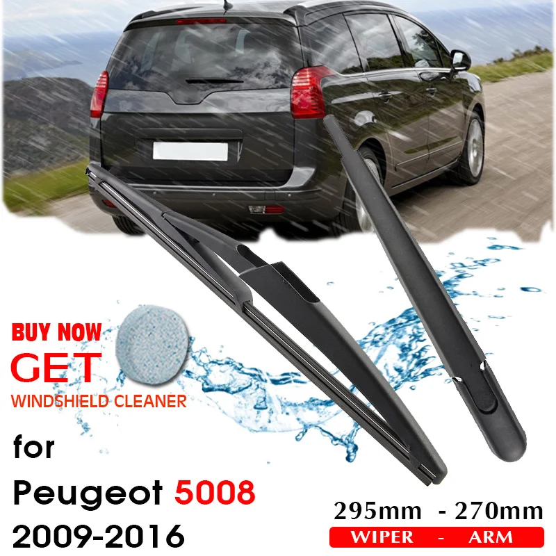 BROSHOO Car Rear Wiper Blade Blades Back Windscreen Wiper Arm For Peugeot 5008 Hatchback (2009-2016) 295mm Auto Styling