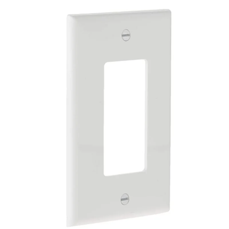 Wall Plate Kit,Receptacle Cover, Decorator Light Switch Cover, 1-Gang Standard Size 2.77 x 4.52 inch ,White,10 Pack