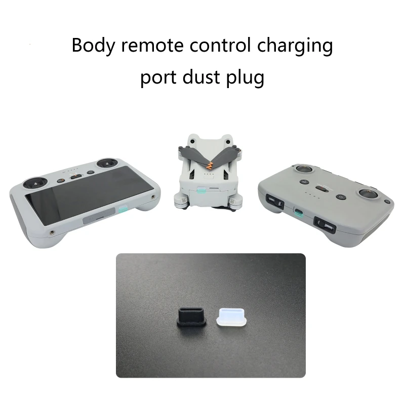 2Pcs/set Silicone Dust Plug Smart Controller Charging Interface Dust Plug Cover for Mini 3 Pro RC Remote Controller Accs T21A