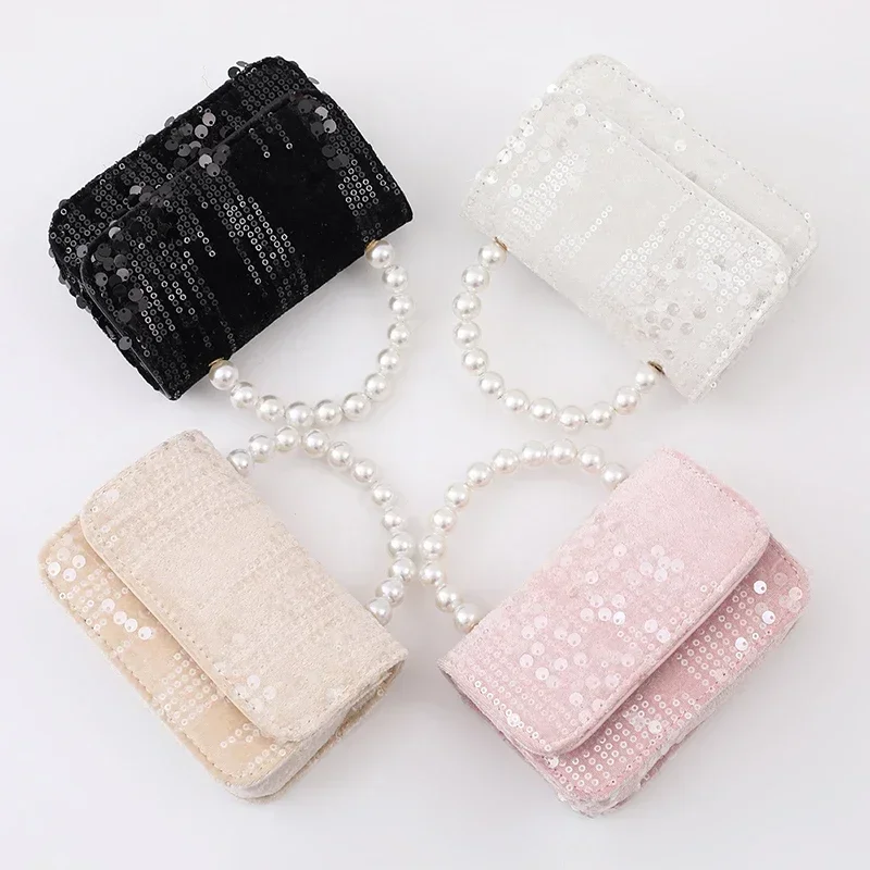 Fashion Children's Shoulder Bag Pearl Sequins Hot Selling Girl Baby Cute Zero Wallet Princess Bag