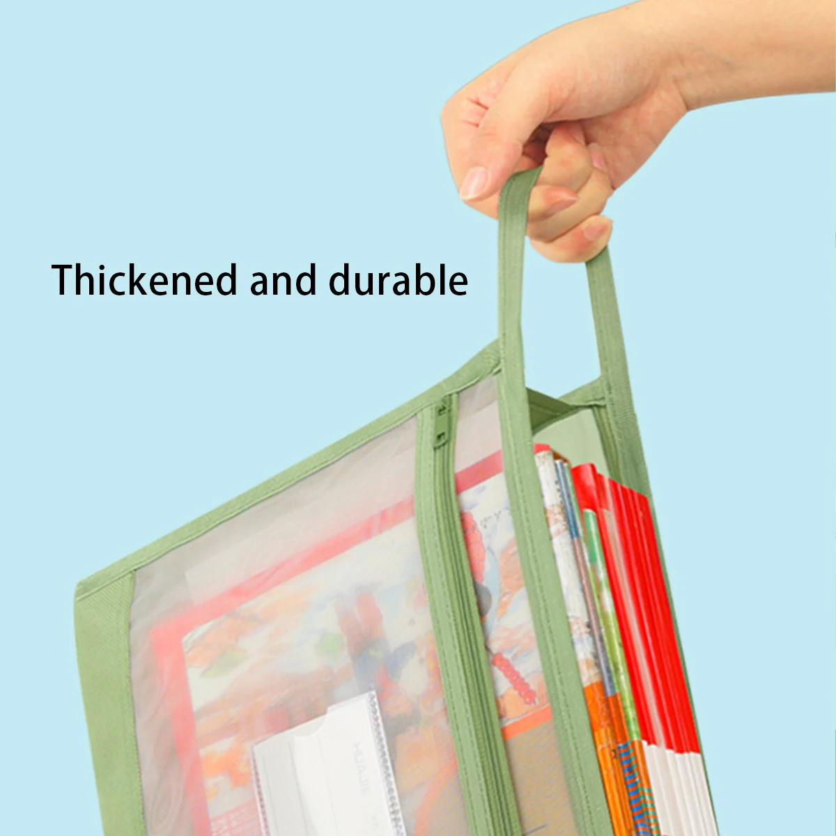 Imagem -04 - Double Layer Mesh Zipper Folder a4 Document Holder Easy to Carry File Bolsa de Armazenamento para Uso Escolar e de Escritório