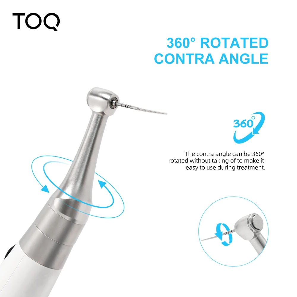 2 IN 1 Dental Cordless Endo Motor With Built-in Apex Locator Endodontic Motor With 16:1 Contra Angle and Free Endo Niti Files