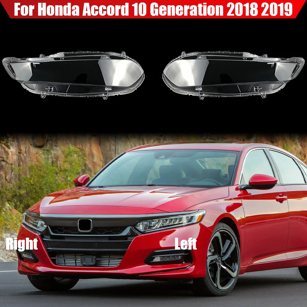 

For Honda Accord 10 Generation 2018 2019 Headlight Cover Transparent Lampshade Headlamp Shell Lens Plexiglass Car Accessories