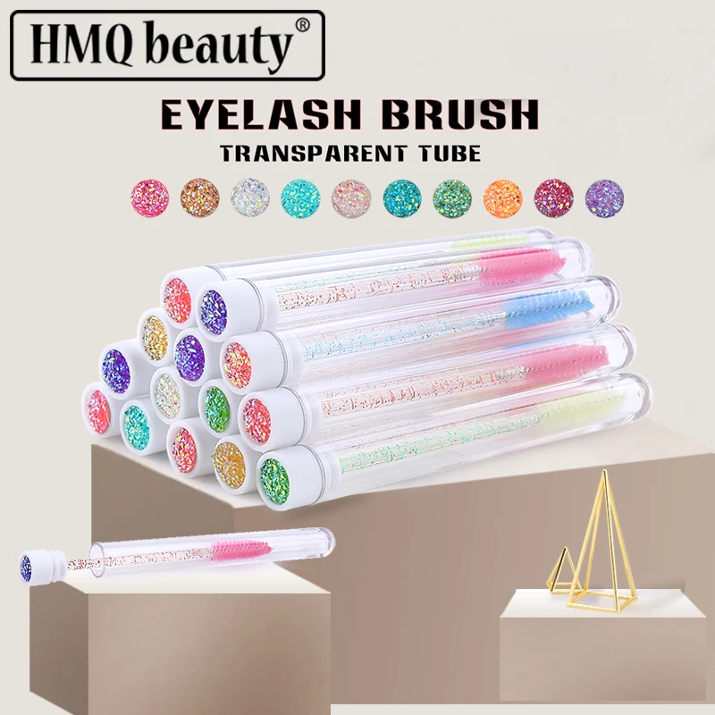 

50PCS Reusable Eyelash Brush for Eyelash Extension Makeup Brushes Disposable Crystal Eyebrow Brush Micro drill Separate