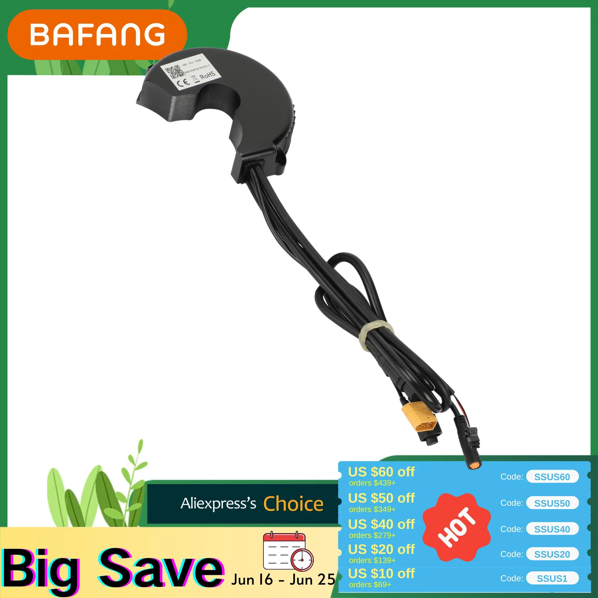 

Контроллер BAFANG BBS02 750 Вт — замена двигателя среднего привода MM G340, новейшая версия, датчик переключения передач, лампа 6 В, XT60