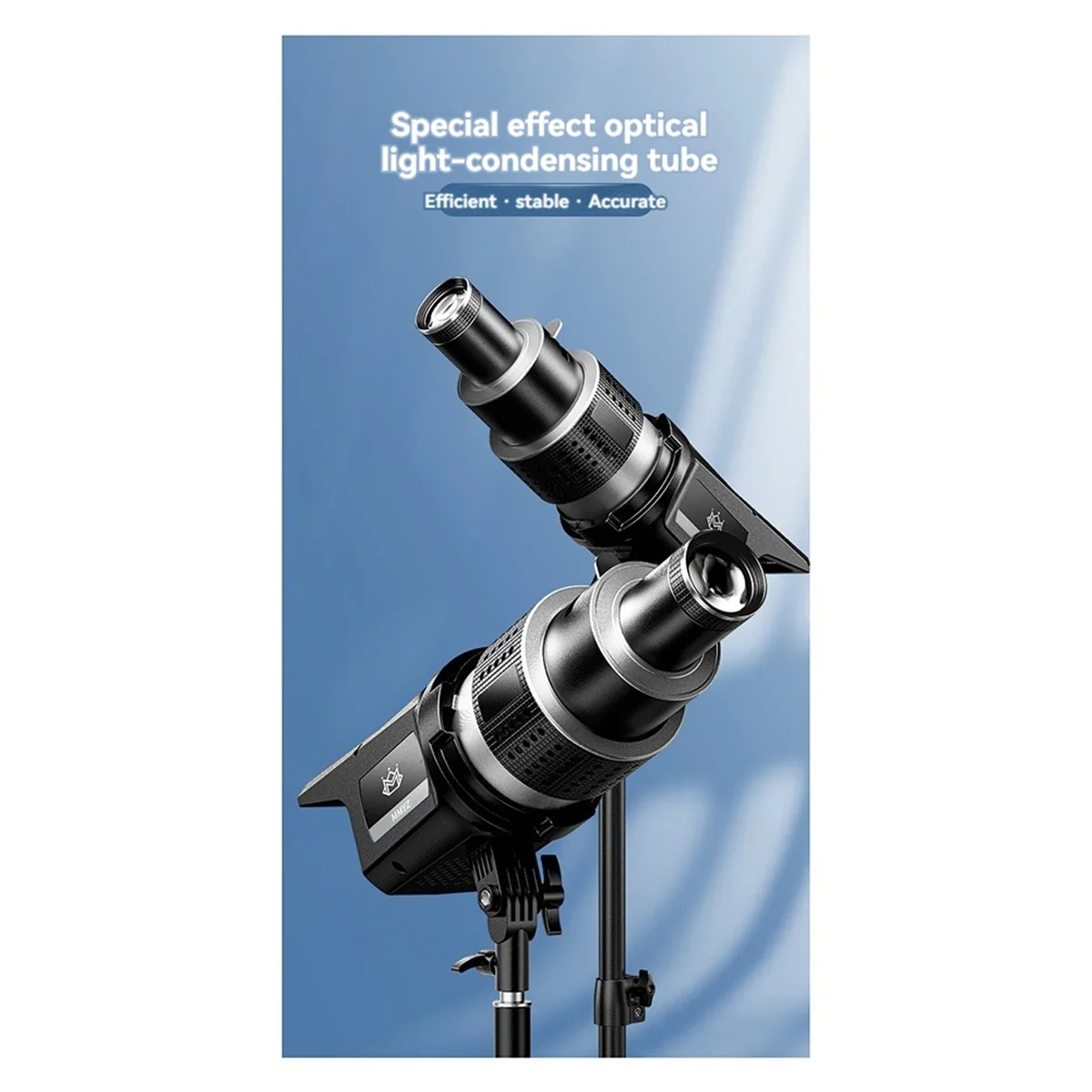 High-end Photograph Flash Snoot Conical Lens Video Photo Studio Light Kit with Optical Spotlight Lens 25 Gobos