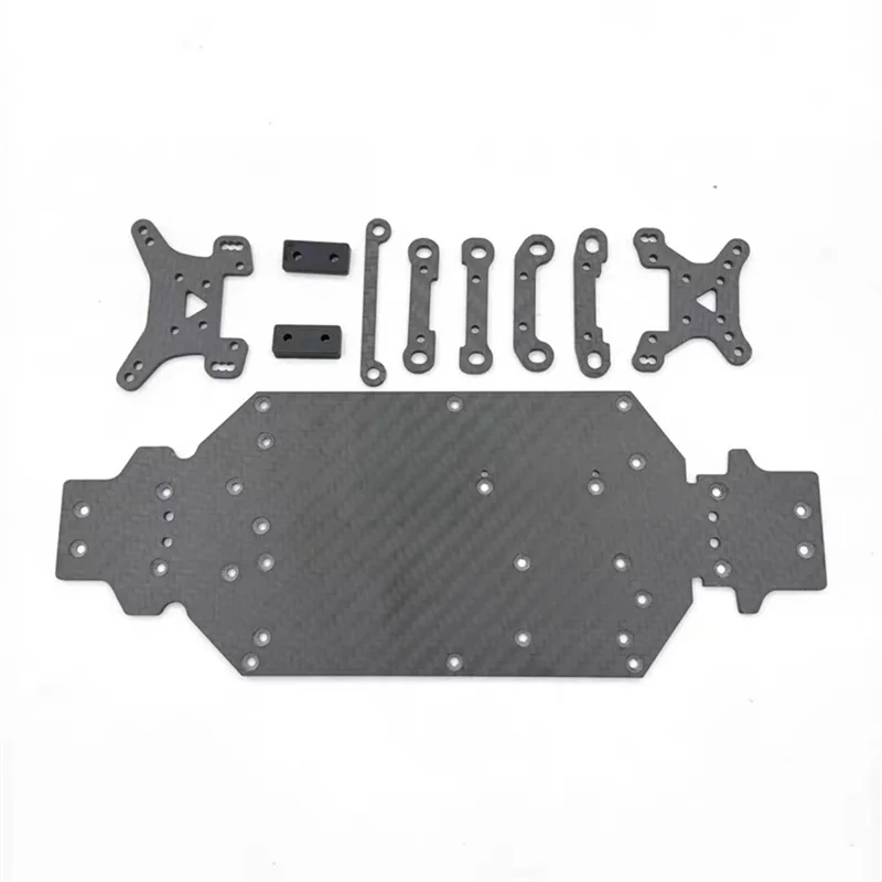 

ODIES-For Wltoys Remote Control Car 144001 144002 Frame Accessories Metal Upgrade Modified Carbon Fiber Bottom
