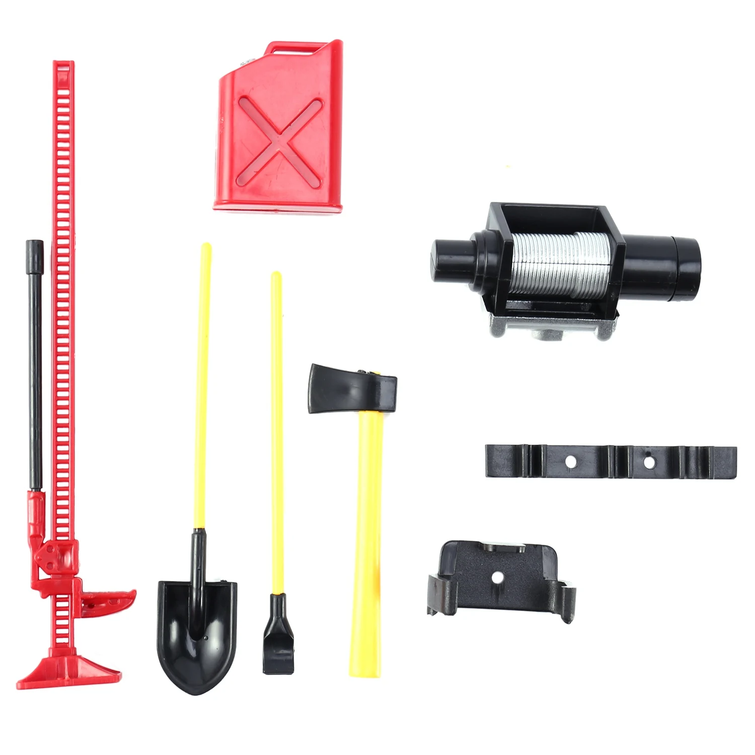 DELAM-1Set porte-bagages treuil pelle réservoir de carburant hache décoration pour modèle de voiture Rc pièces de rechange Simulation voiture d'escalade Scx10 D90