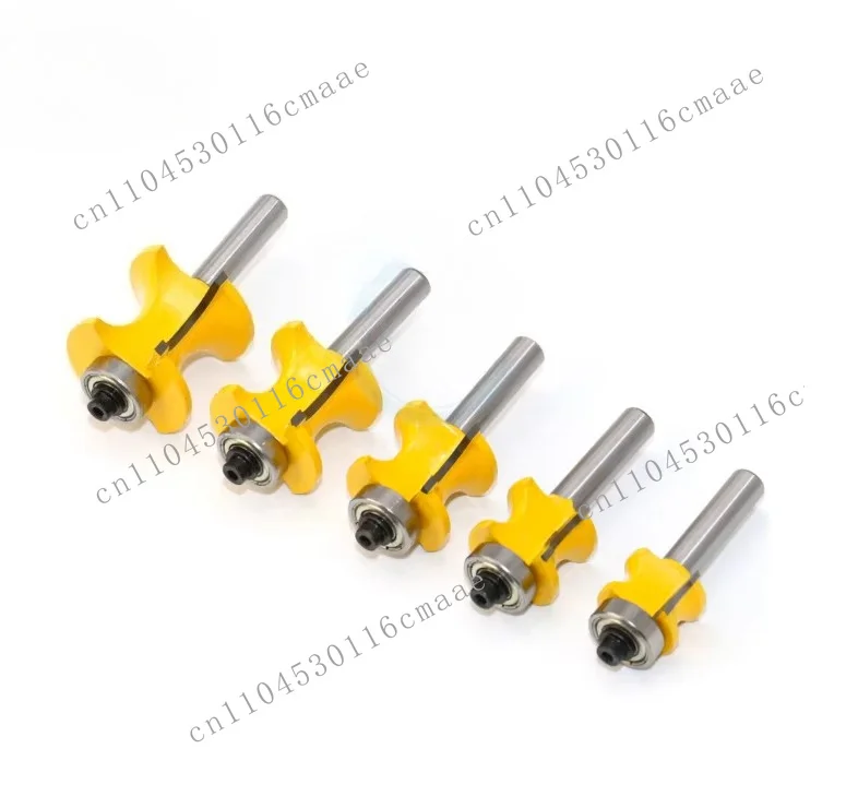 L-N124 5pc Bull nose router drill set 5/32 "r, 3/16" r, 1/4 "r, 5/16" r, 3/8 "r for countless 8mm handle woodworking tools