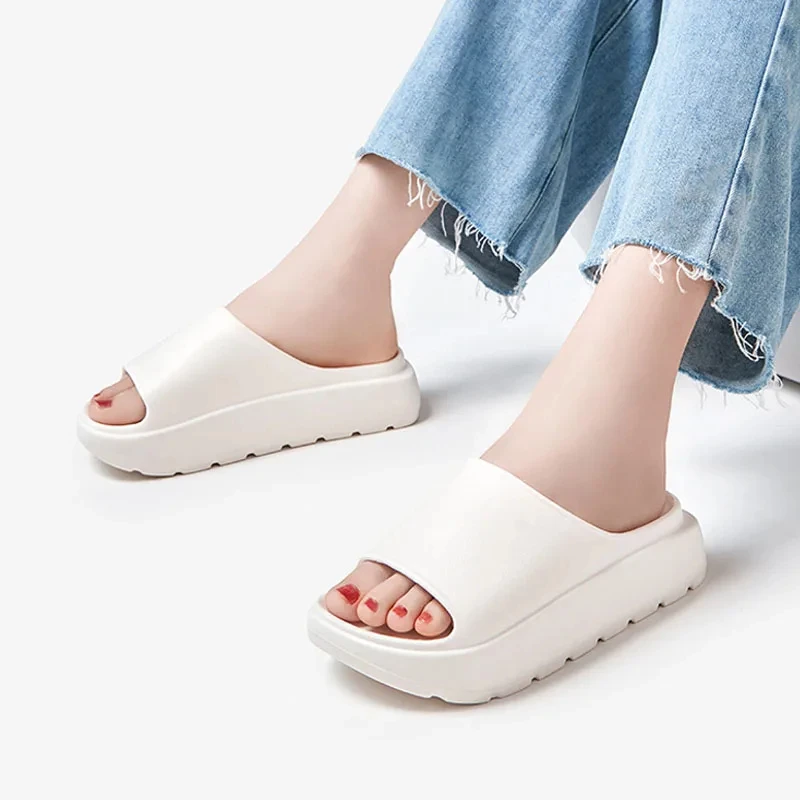 Crestar Fashion Platform Flats Slippers For Women Summer Thick Sole EVA Sandals Casual Outdoor Soft Flip Flops High Heel Sandals