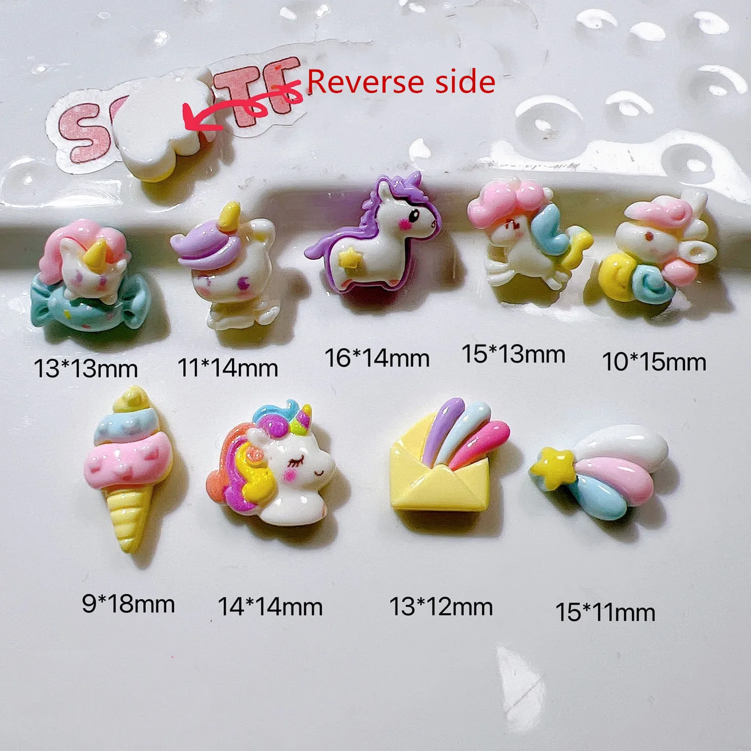 20Pcs Mini Unicorn Resin Accessories DIY Fashion Hairpin Earrings Ornaments Patch Girl Jewelry Handmade Charm Decor Materials