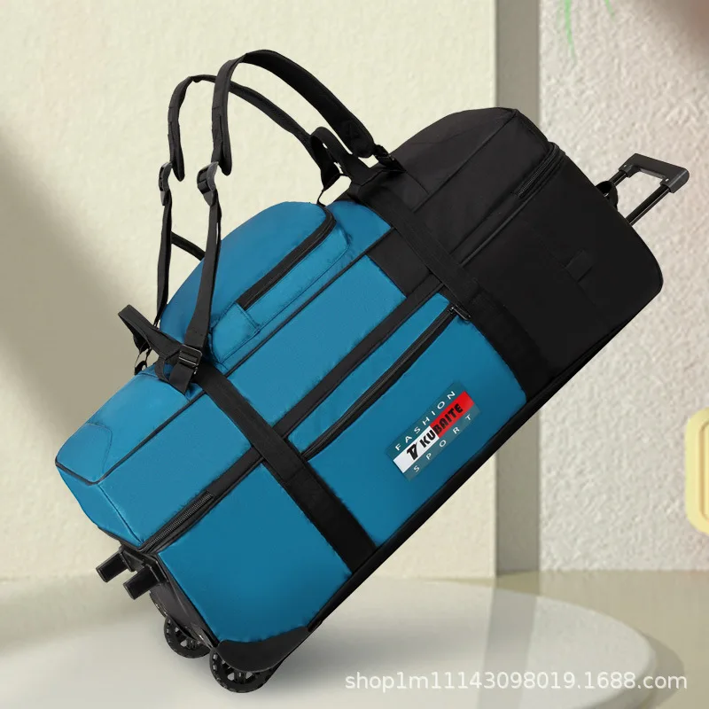 Unisex Wheeled Travel Bag Universal Foldable Luggage Bags with Wheels Large Capacity Waterproof Luggage Storage Carrier Handbag