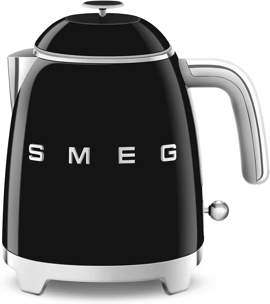 Mini 50's Retro Style 3 Cup Electric Kettle with Double Wall Anti Slip Base and Water Level Indicator (Black)