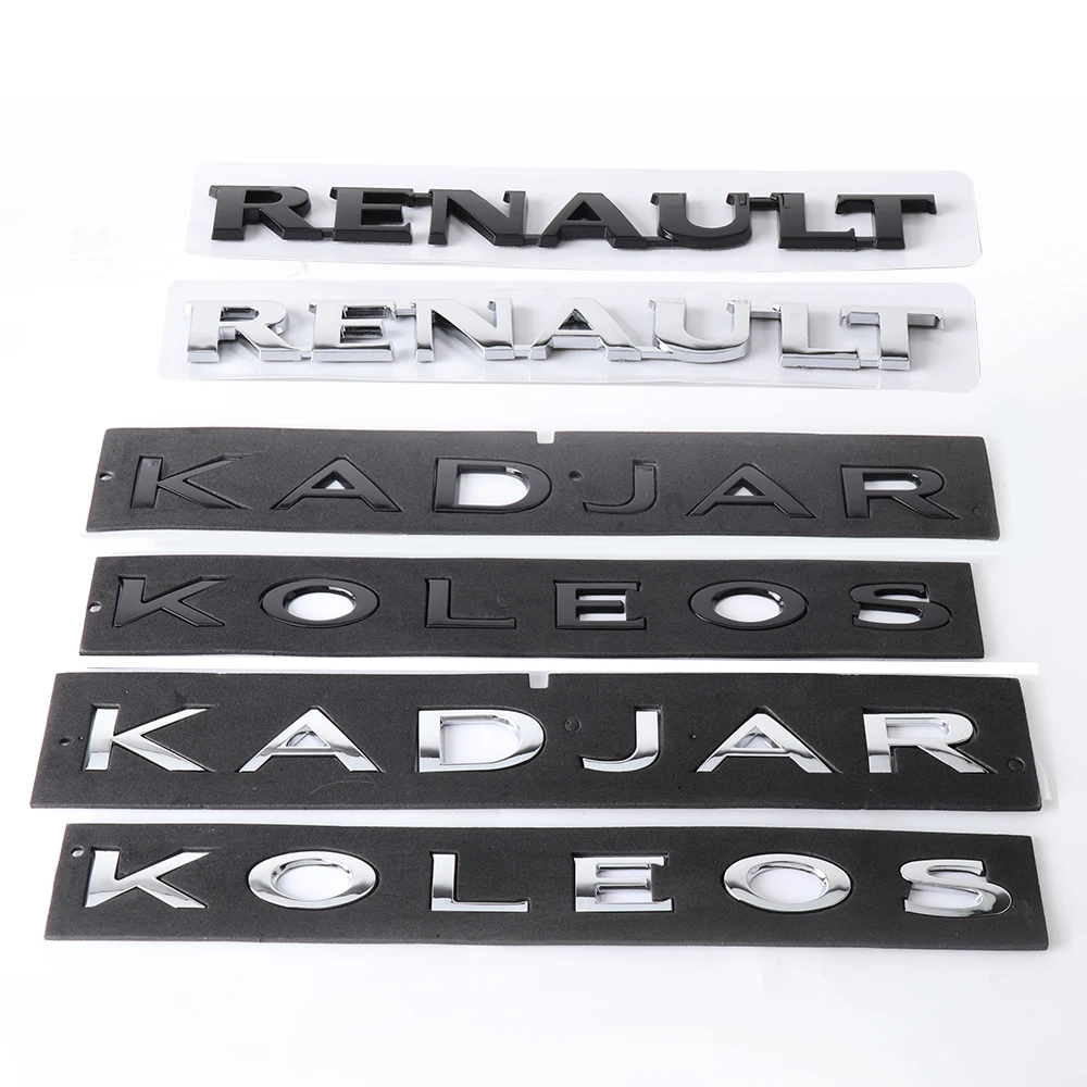 ABS Letter Emblem Car Badge Body Trunk Fender Adhesive Sticker For Renault Modus 3 4 Twingo Master Traffic Vivaro Kangoo Espace view 3
