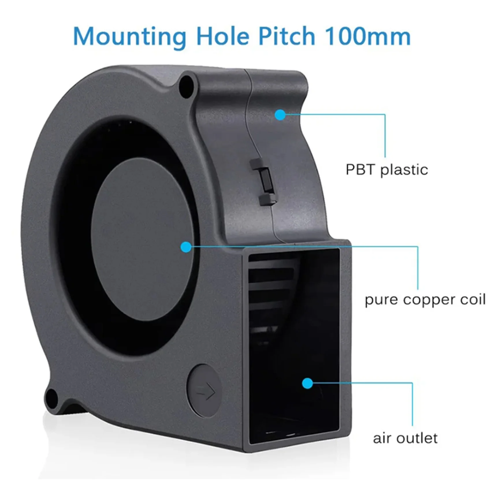 

Вентилятор LICE-2Pcs 97MM Turbo Blower, 12V DC, с гнездовым разъемом, центробежный, для охлаждения, с адаптером питания AC220V, регулируемая скорость, вилка EU