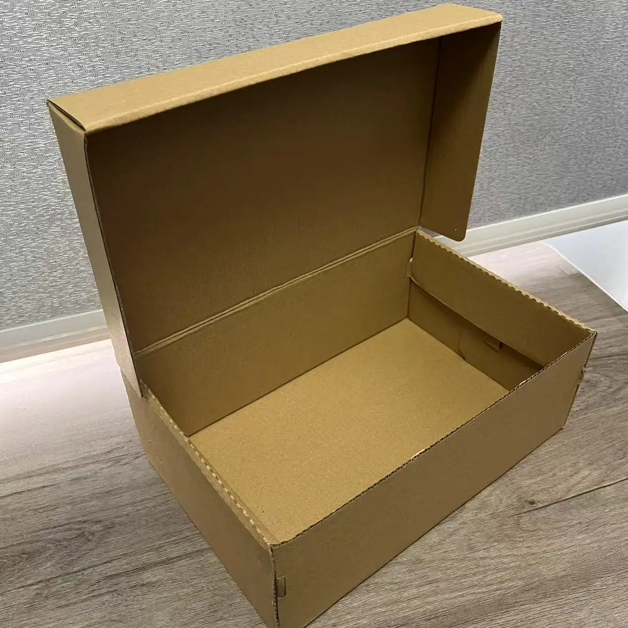 5Pcs/lot Brown Cardboard Paper Shoes Boxes Transport Packaging Big Size Shipping Box Wigs Extremely Hard Easy Fold Courier Box