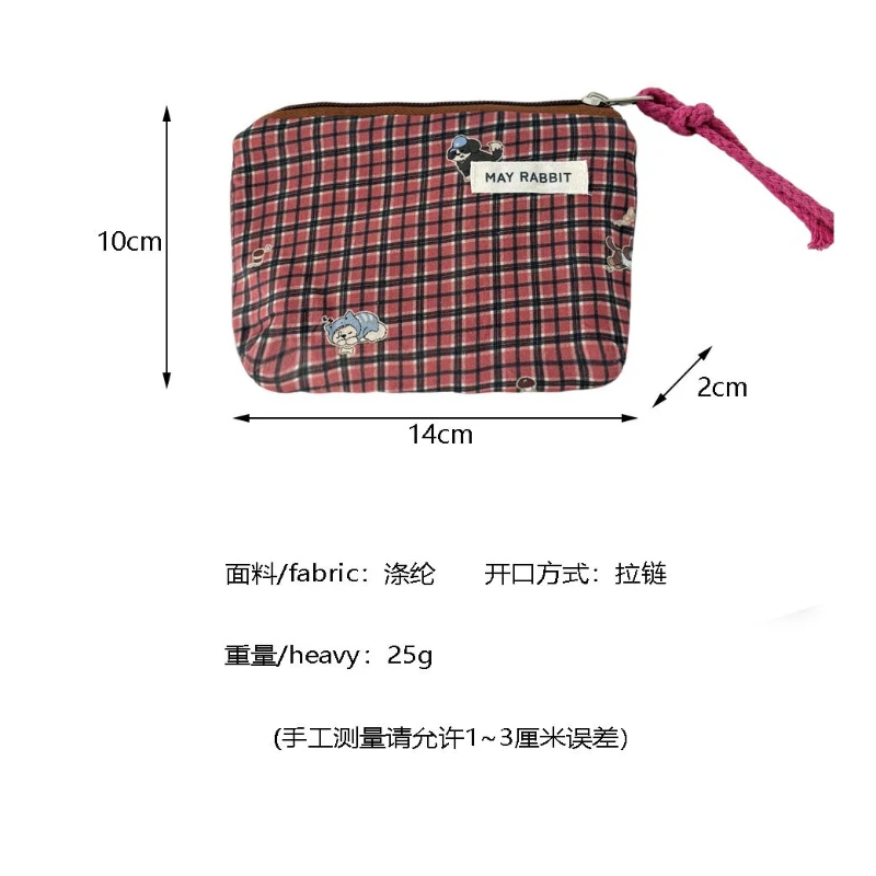 YIFAN  Wholesale 4 Bags /Set, Cotton Coin Purses Retro Women  Cosmetic Bag Toiletry Makeup Organizer Pouch Zipper for Girs