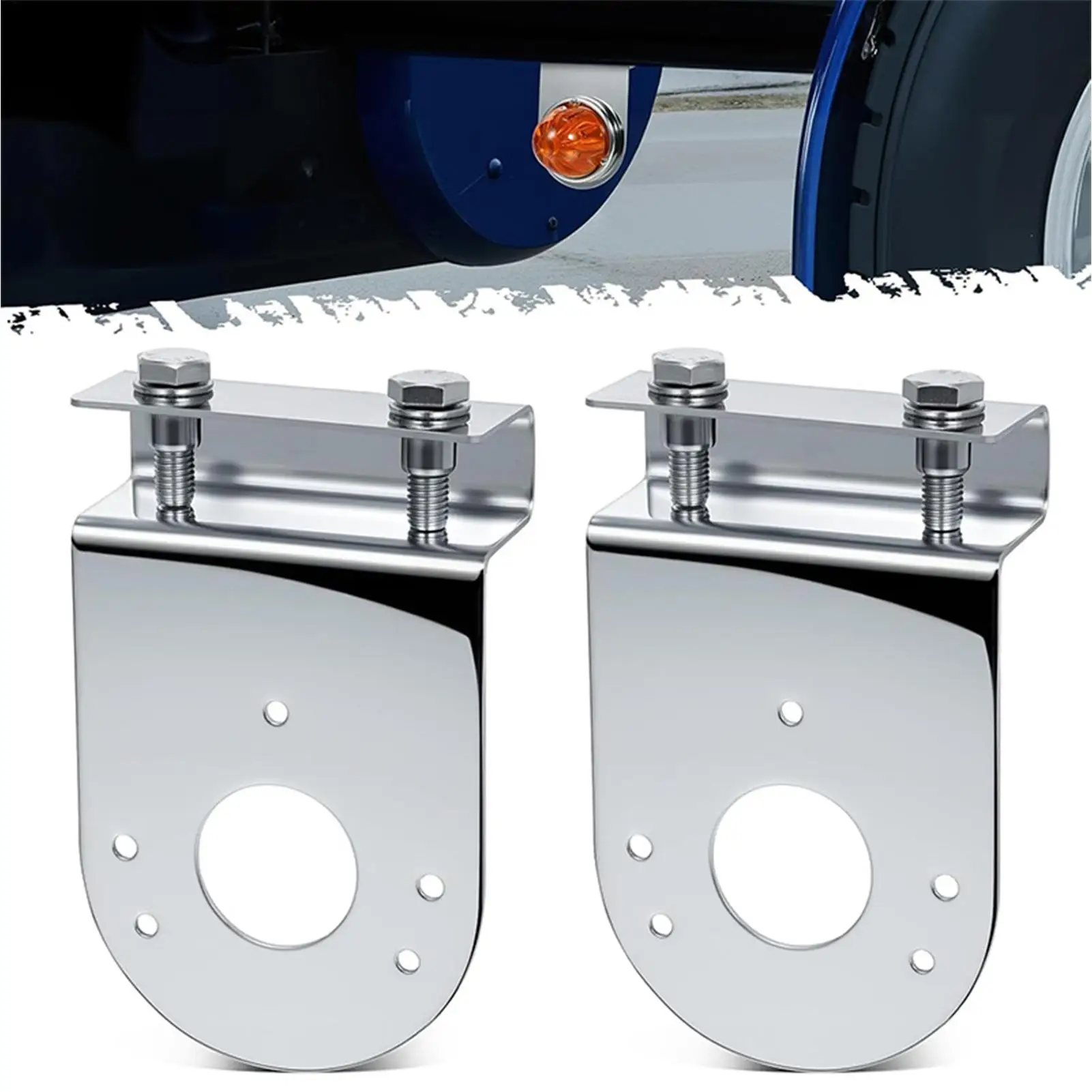 Watermelon Light Brackets 2 Pieces Adjustable Heavy-Duty Stainless Steel Truck Watermelon Light Mounting Brackets For Trucks