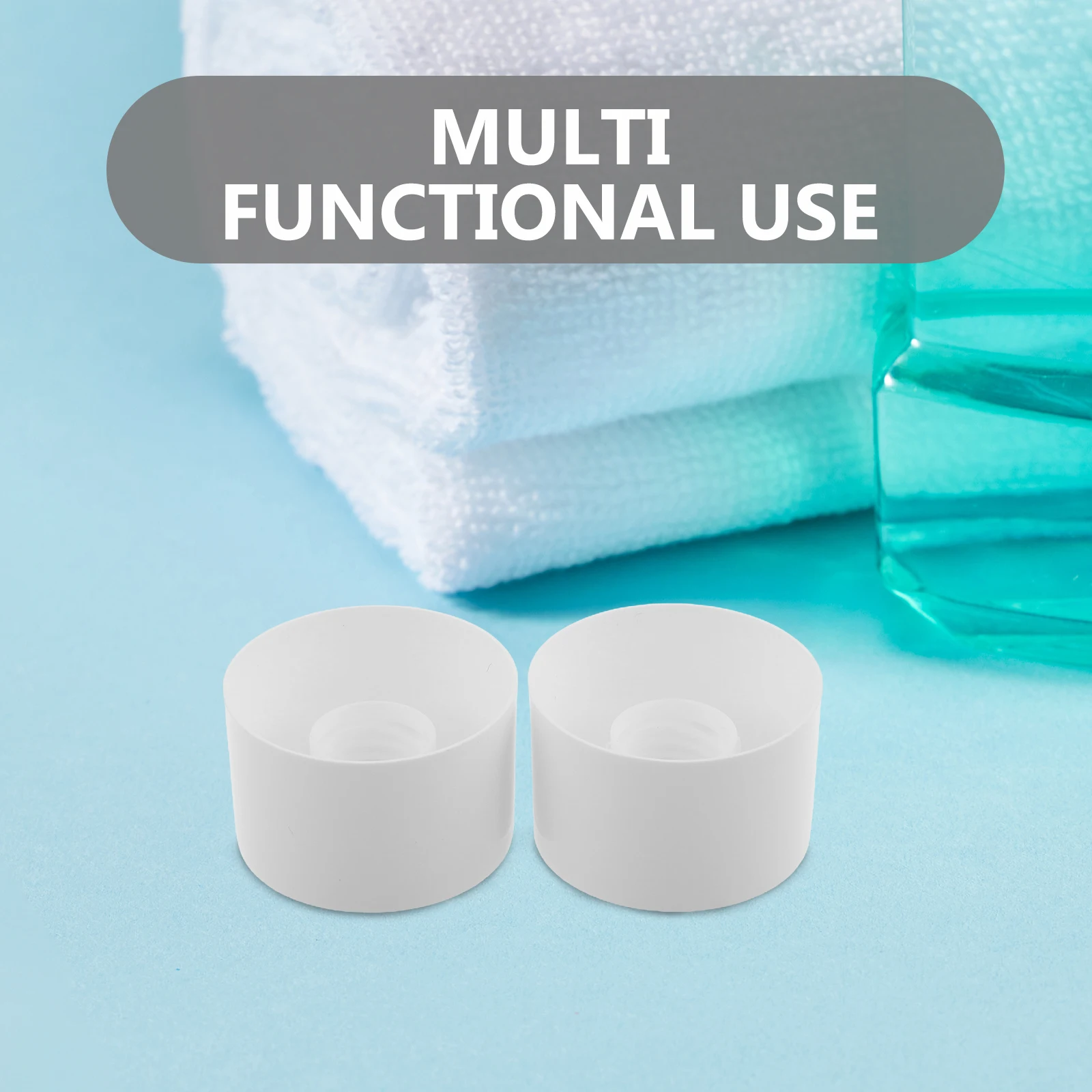Tampas de substituição para limpeza facial, 100 peças, 38mm, garrafas de pasta de dente, à prova de vazamento, dispensador de plástico durável, tampas de banho para casa