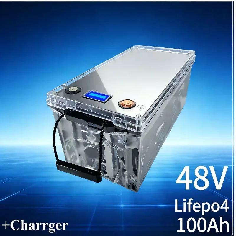 100Ah Li-lon Battery + Free Charger | Ultra-Large Capacity Energy Storage & Fast Charging Compatible | Must-Have for RV Road Tri