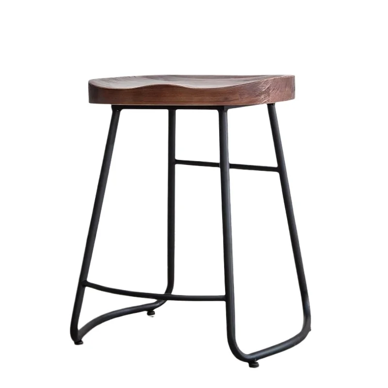 

Simple bar chair European solid wood bar chair high stool bar chair cafe milk tea shop high stool