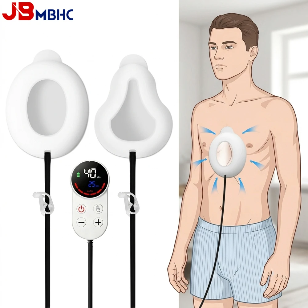Pectus Excavatum Vacuum Bell Brace, Electric Thoracic Depression Support Device, for Sunken Sternum Correction & Sternal Relief