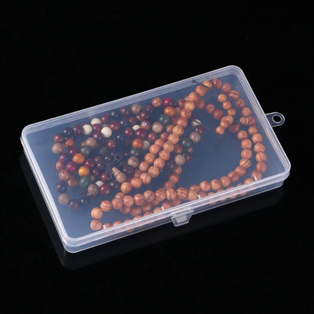 Transparent Plastic Storage Jewelry Box Empty Storage Box Container For Beads Earring Box Jewelry Rectangle Case 17.5*10*2.2cm