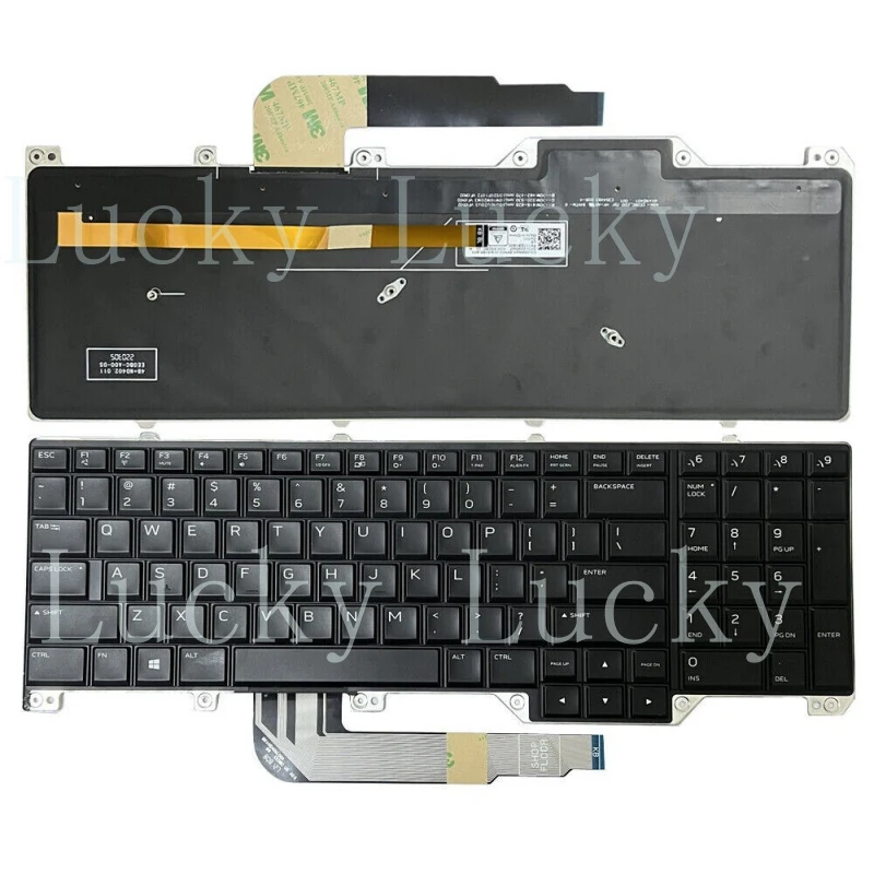 f US Keyboard Colorful Backlit for DELL Alienware 17 R4 R5 M17 R4 0N7KJD 0ND5TJ