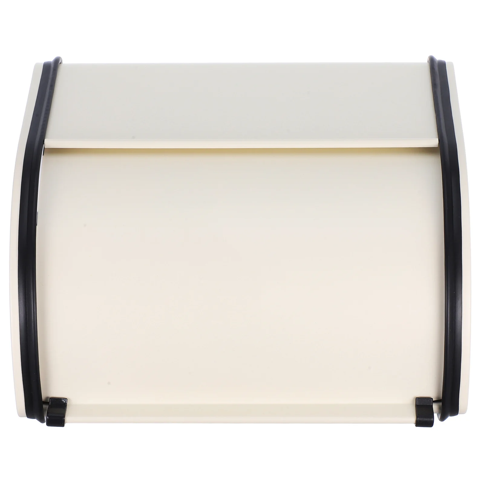 

Metal Bread Box Small Kitchen Countertop Roll Top Lid Modern Bread Storage Container for Homemade Bakery Freshness