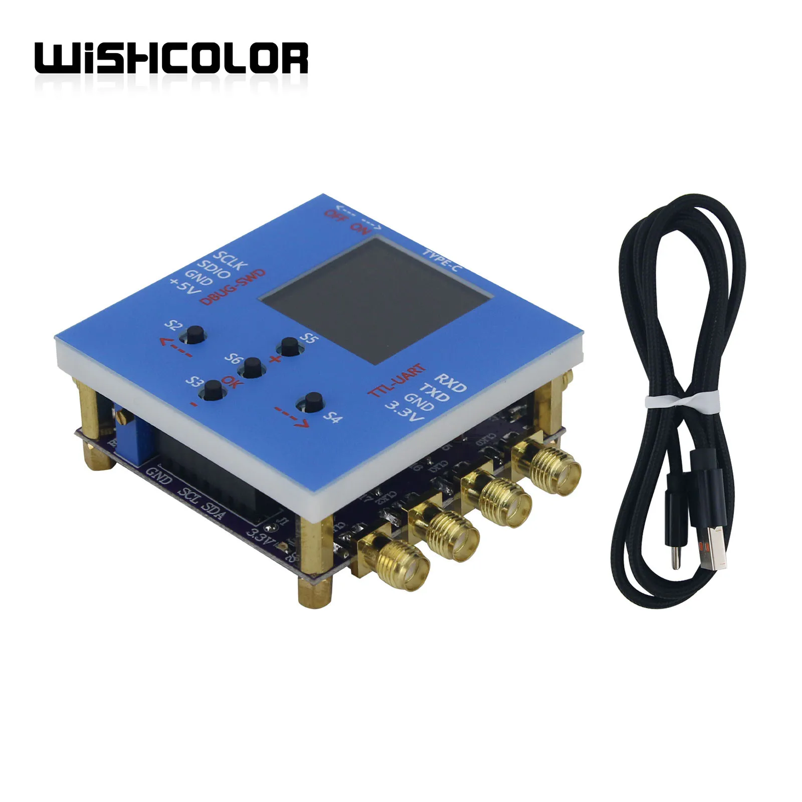 WYDZ-5351B Clock Generator Module Si531B Core Board + STM32 Main Control Board Signal Generator Module 8-CHannel Clock Source