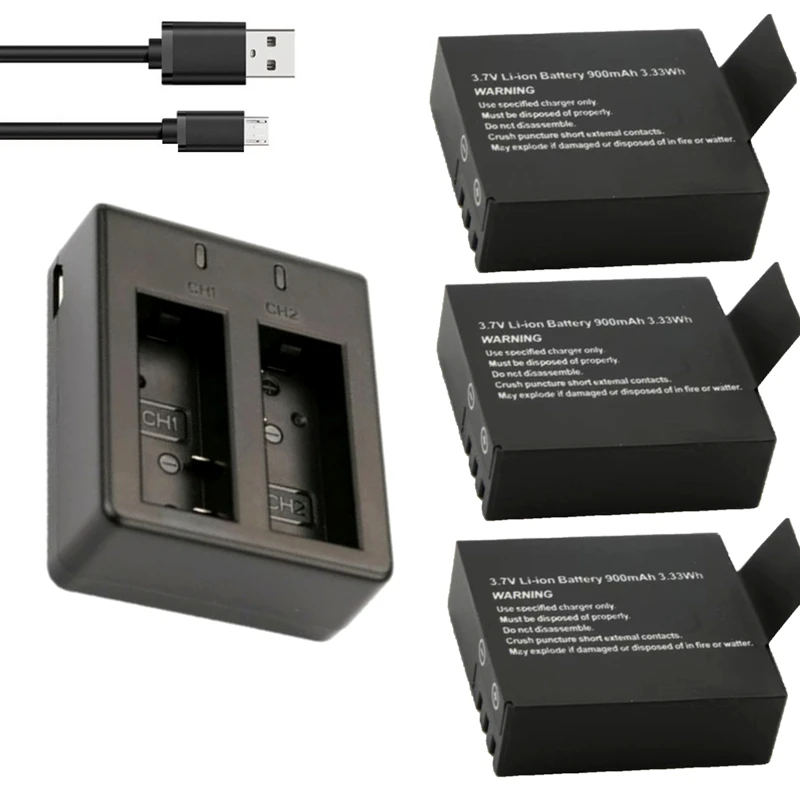 Akumulator 900mAh SJ4000 do kamery akcji SJCAM SJ4000 M10 SJ5000 SJ5000X do kamery akcji EKEN H9 H9R H8R H8 GIT PG900