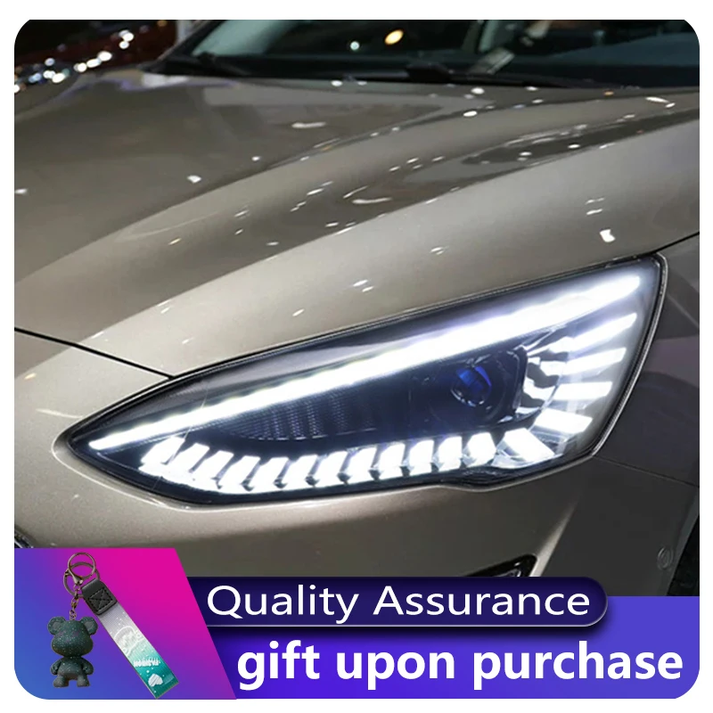 

2 PCS Auto Car Lights For Ford Focus 2019-2023 Front Lamp New Style Projector Lens DRL Headlight Dynamic LED Signal Accessories