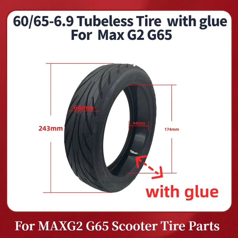 

Original Scooter Tire Yuanxing 60/65-6.9 Vacuum Tire for Max G2 G65 Electric Scooter Accessories Tubeless Tire