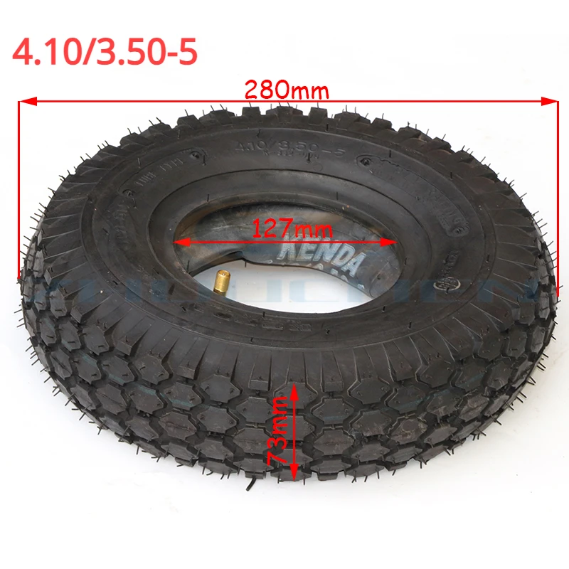 

For 49cc Mini Quad Dirt Bike Scooter ATV Buggy Gas Bicycle Motorcycle 4.10/3.50-5 Tire Wheel and Inner Tube