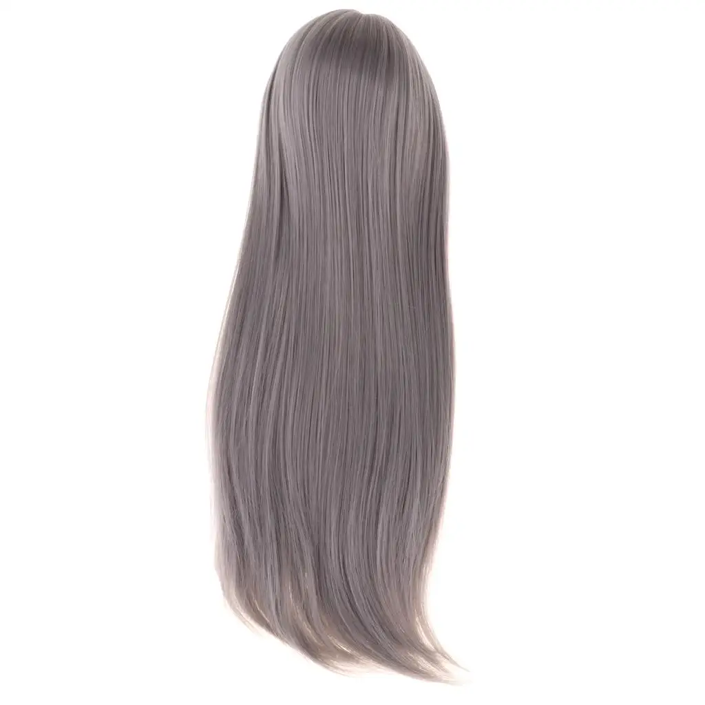 22-24cm 1/3 BJD Doll Wig Long Gray Hair for SD Uncle Doll Wigs DIY Accs