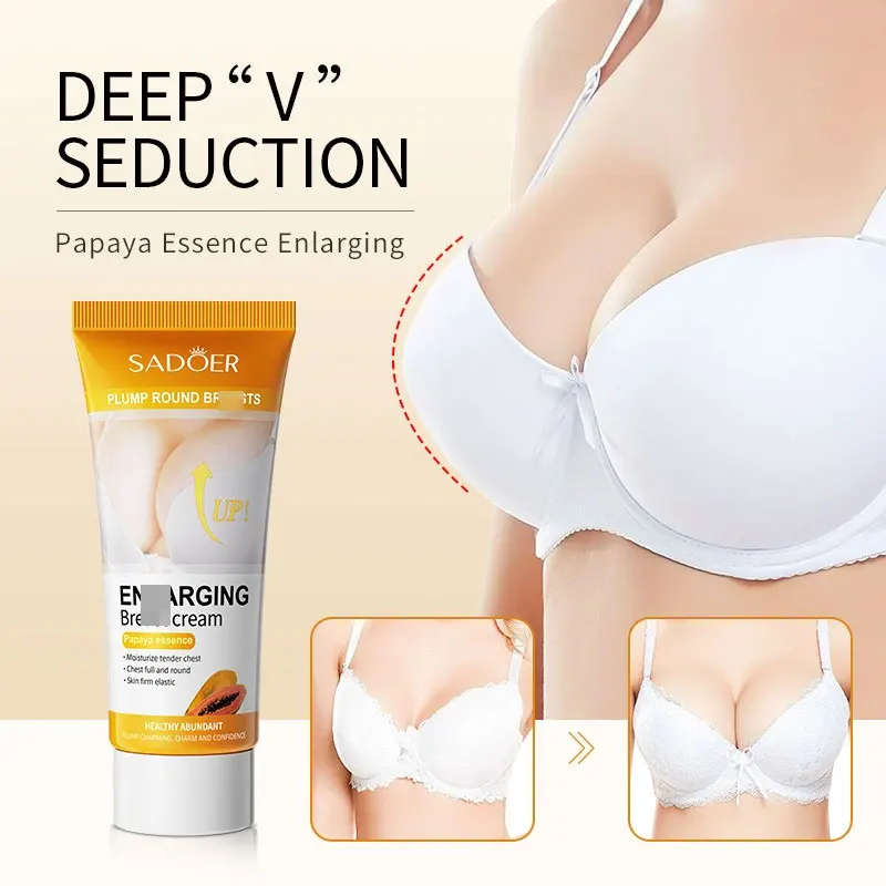 SADOER Fast Growth Chest Get Bigger Cream Lift Firm Chest Improve Sagging Massage Chest Rapidly Body Moisturizing Smooth