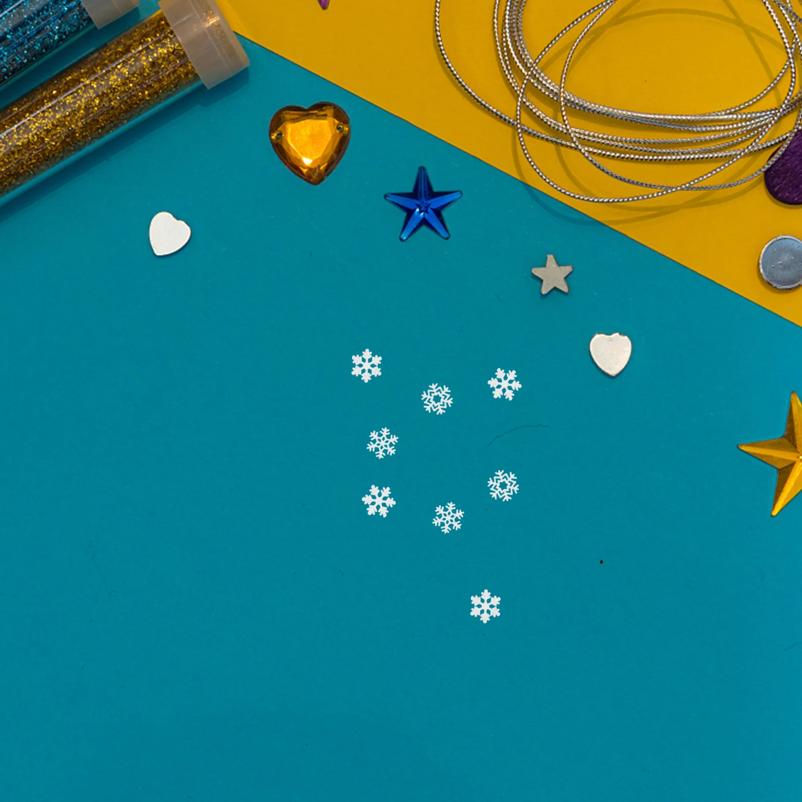 6 Boxes Mini Snowflake Nail Charms White Glitter Sequins For Diy Manicure Crafts Small Snowflakes For Crafts Nail Glitter Flakes