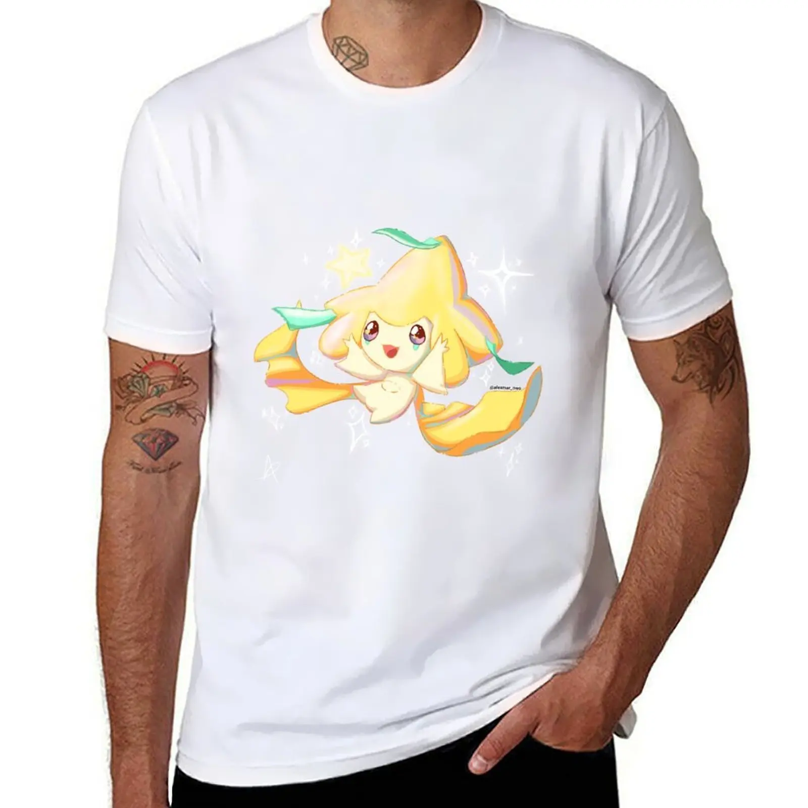 

Jirachi FanArt V2 T-Shirt man t shirts cotton t shirt men 100% cotton luxury brand T-Shirt