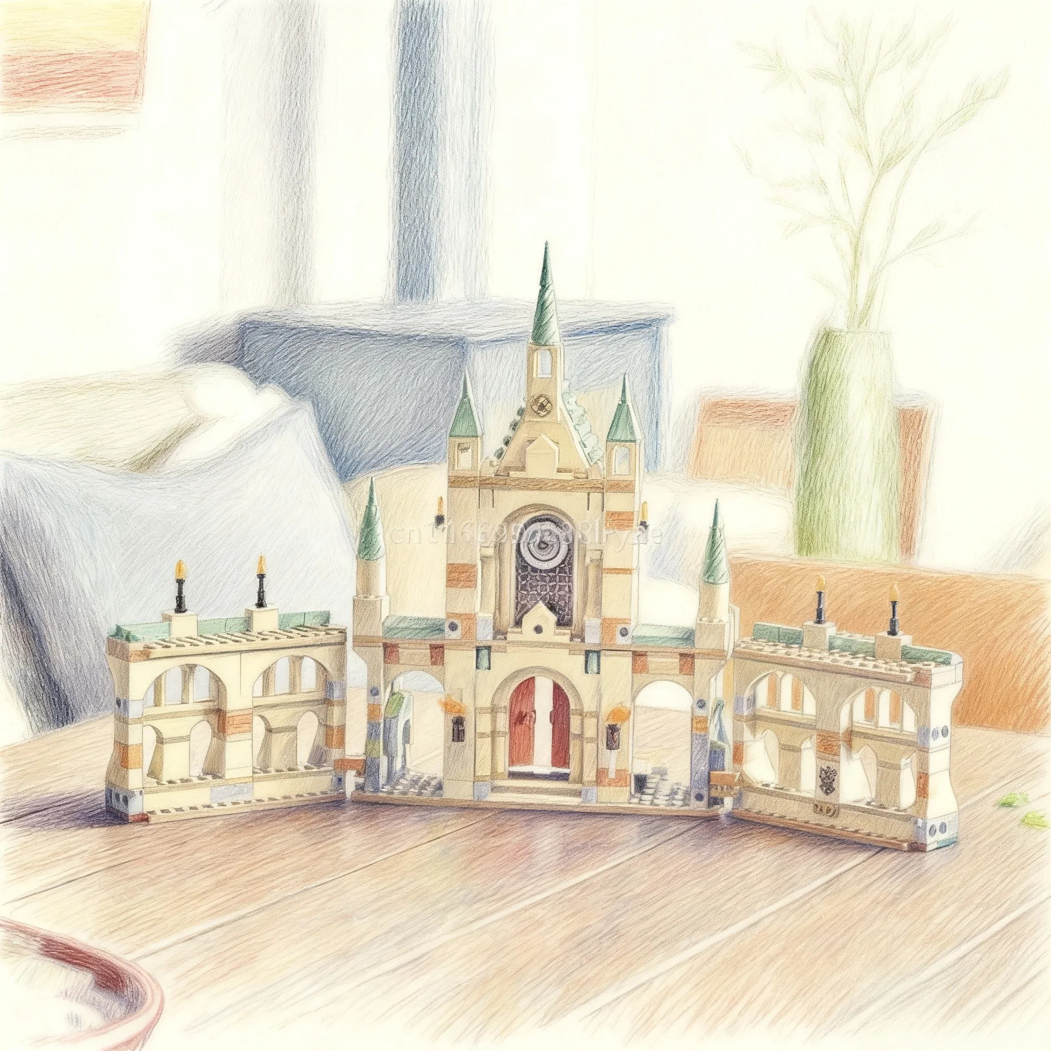 

2025 new battle castle 730PCS building blocks Medieval wizard model toys children's birthday Christmas gifts for boys and girls