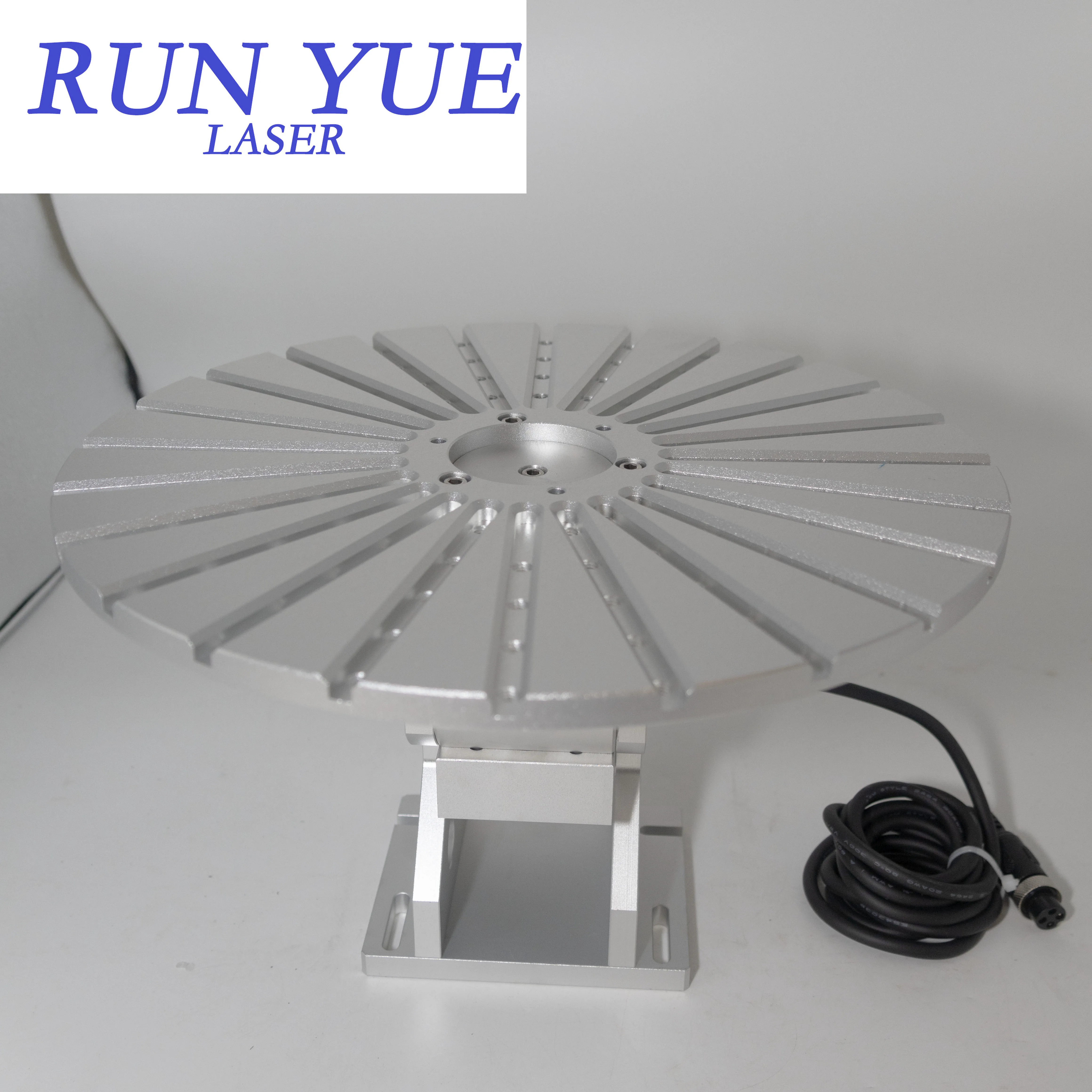 Поворотный блок Run Yue D300, диаметр 300 мм, поворотный стол с 24 слотами для ручек, подходит для волоконной лазерной маркировочной машины, идеально подходит для ручки «сделай сам»