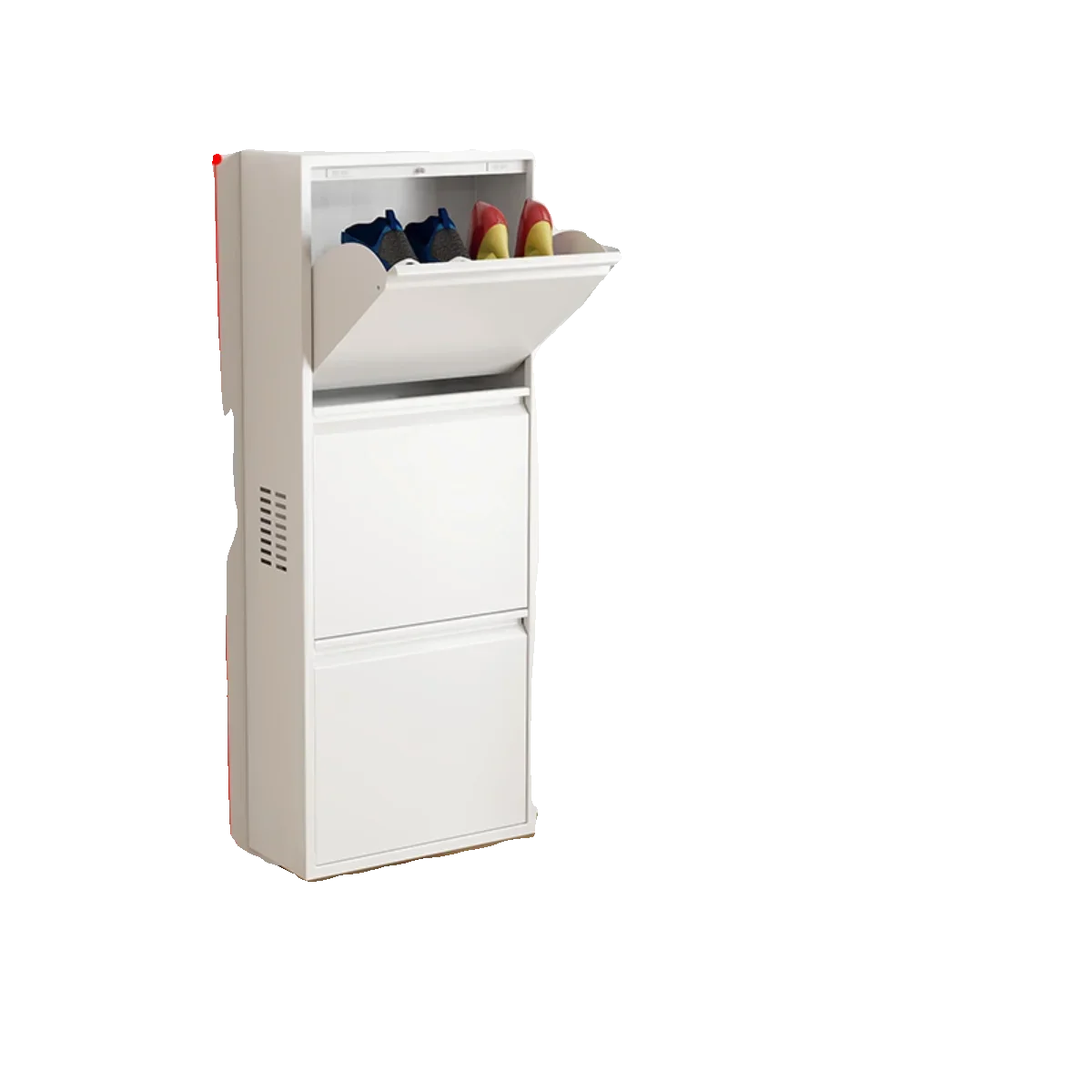

20CM ultra-thin steel tipping bucket shoe cabinet small apartment wall-mounted suspended at the entrance