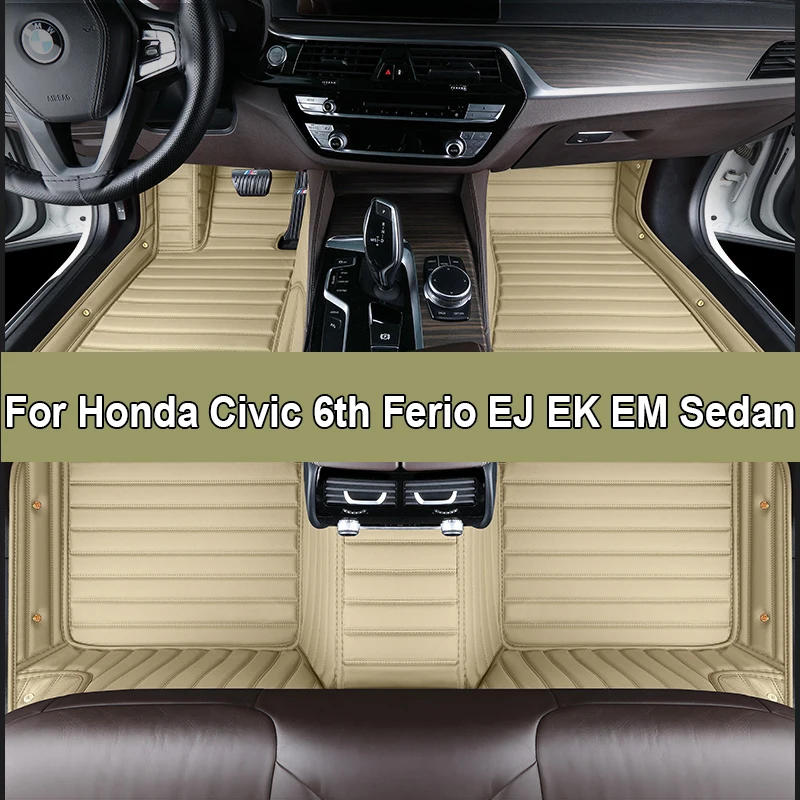 

Автомобильные коврики для Honda Civic 6th Ferio EJ EK EM Sedan 1999 2000, роскошные автомобильные коврики с левым или правым рулем, автомобильные аксессуары